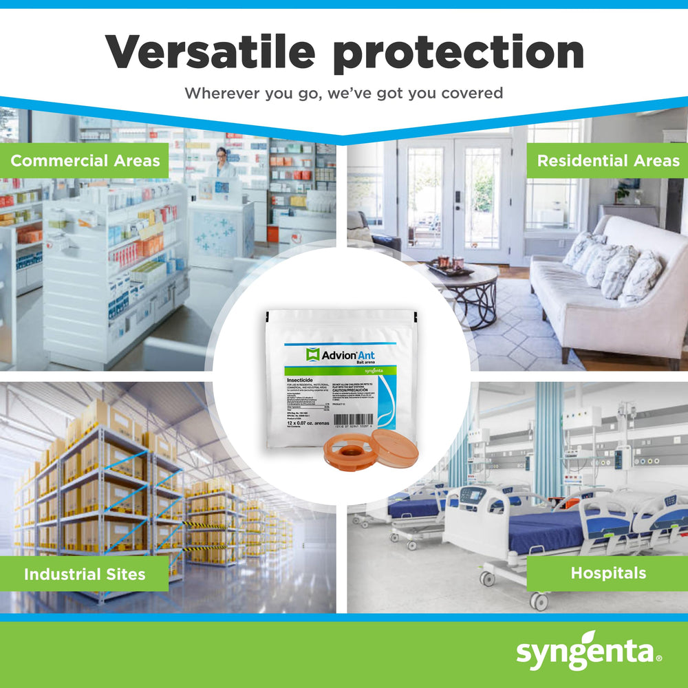 Syngenta Advion held in hand to show compact size and easy placement