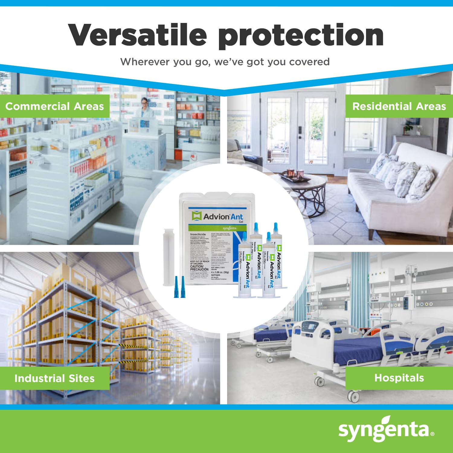 Syngenta Advion ant gel in kitchen setting illustrating practical home protection