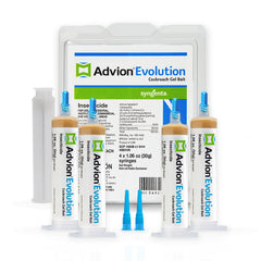 Syngenta Advion Evolution front packaging showing product availability and benefits