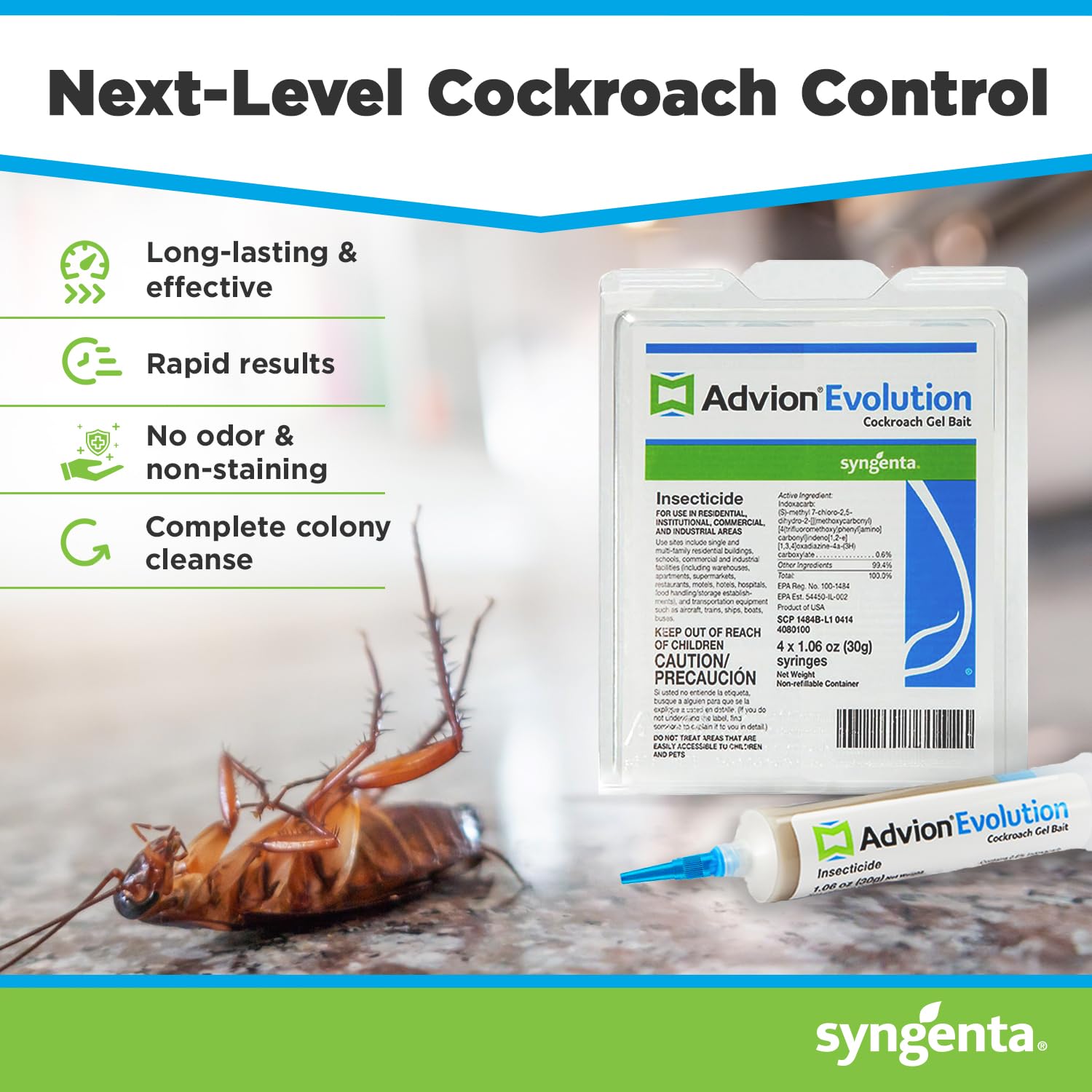 Syngenta Advion Evolution syringe close-up highlighting precision application