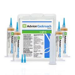 Syngenta Advion front packaging showing four 30 g tubes and product name benefit