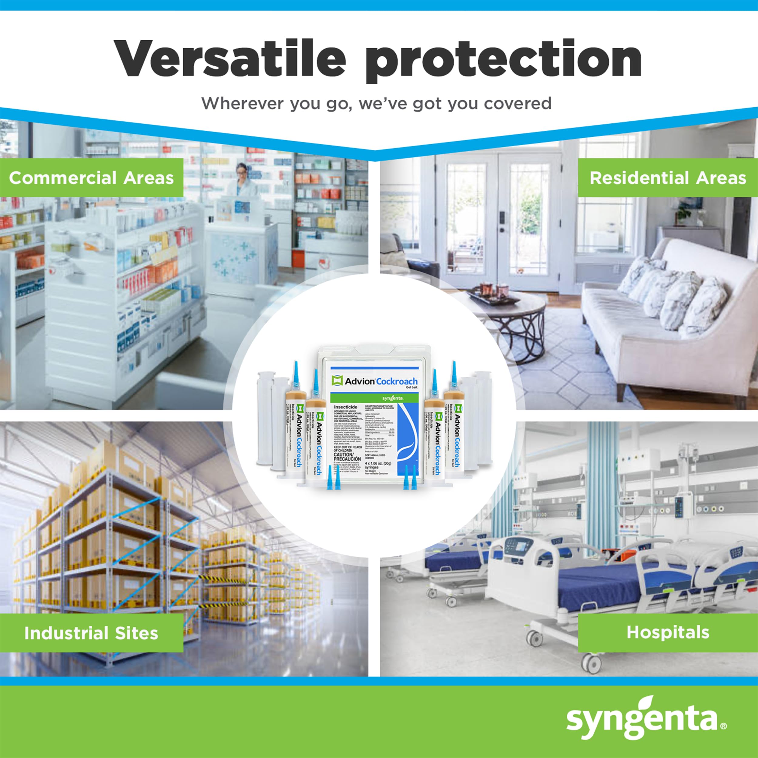 Syngenta Advion in-use bait application behind appliance showing targeted placement