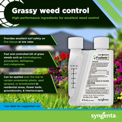 Syngenta Fusilade II etiqueta con ingredientes activos y pautas de uso claras