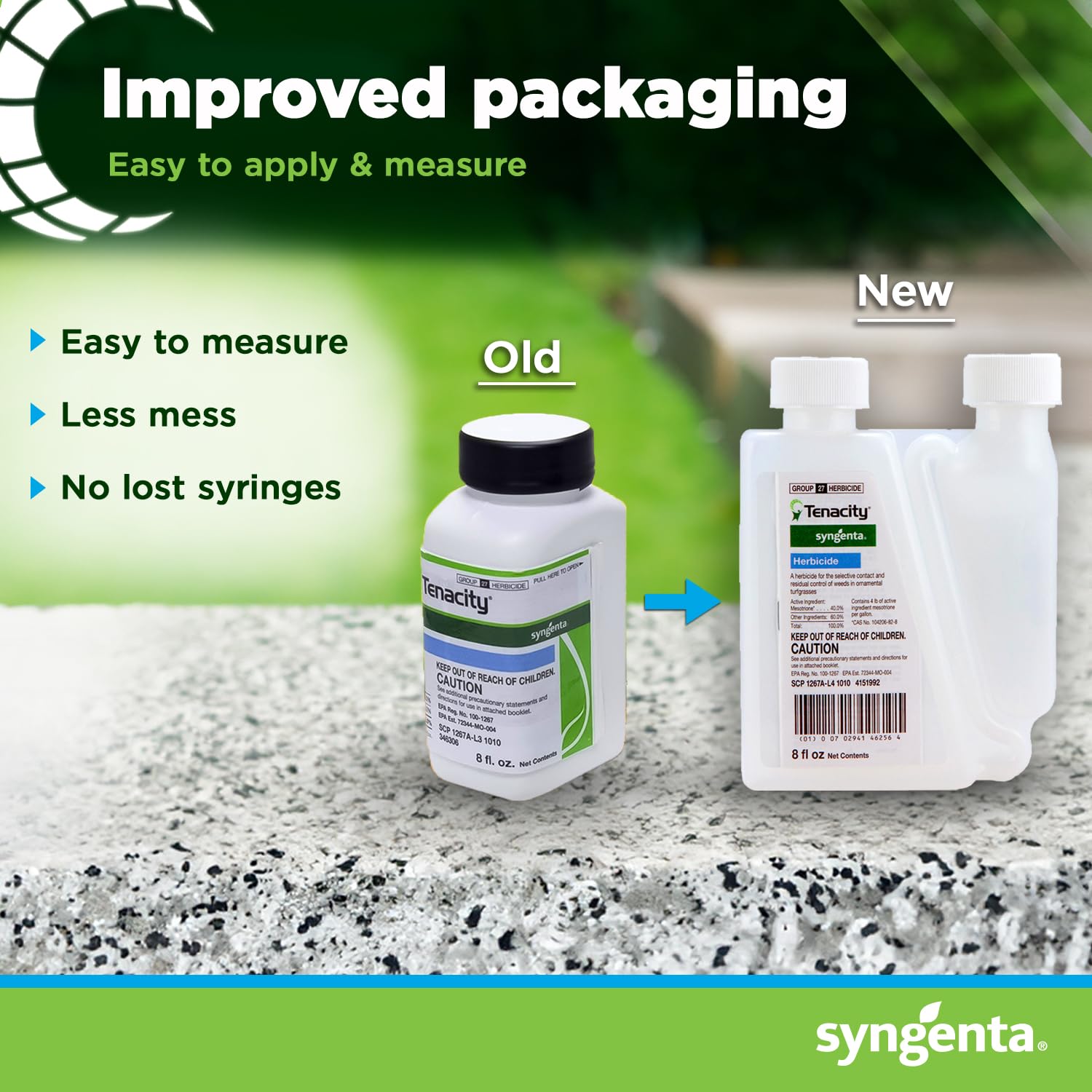 Syngenta Tenacity almacenamiento en estante seco para mayor vida útil