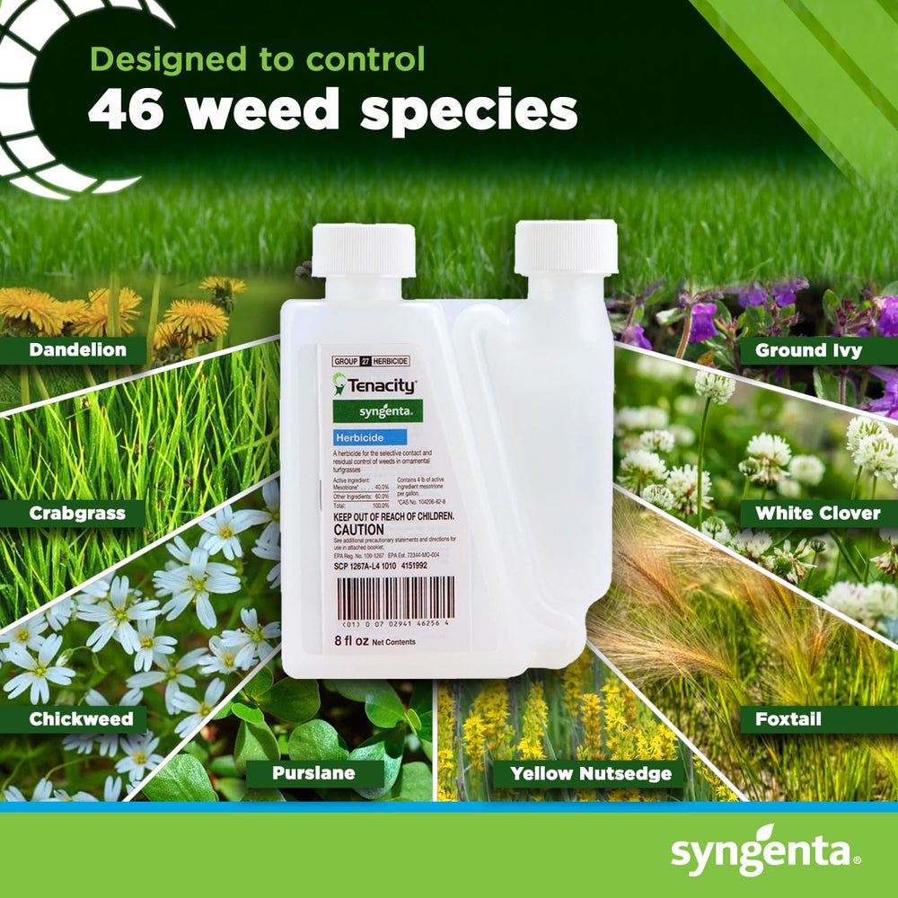 Syngenta Tenacity textura líquida para mezcla fácil y aplicación uniforme