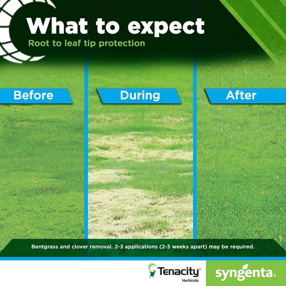 Syngenta Tenacity uso profesional en campo deportivo con resultado más limpio
