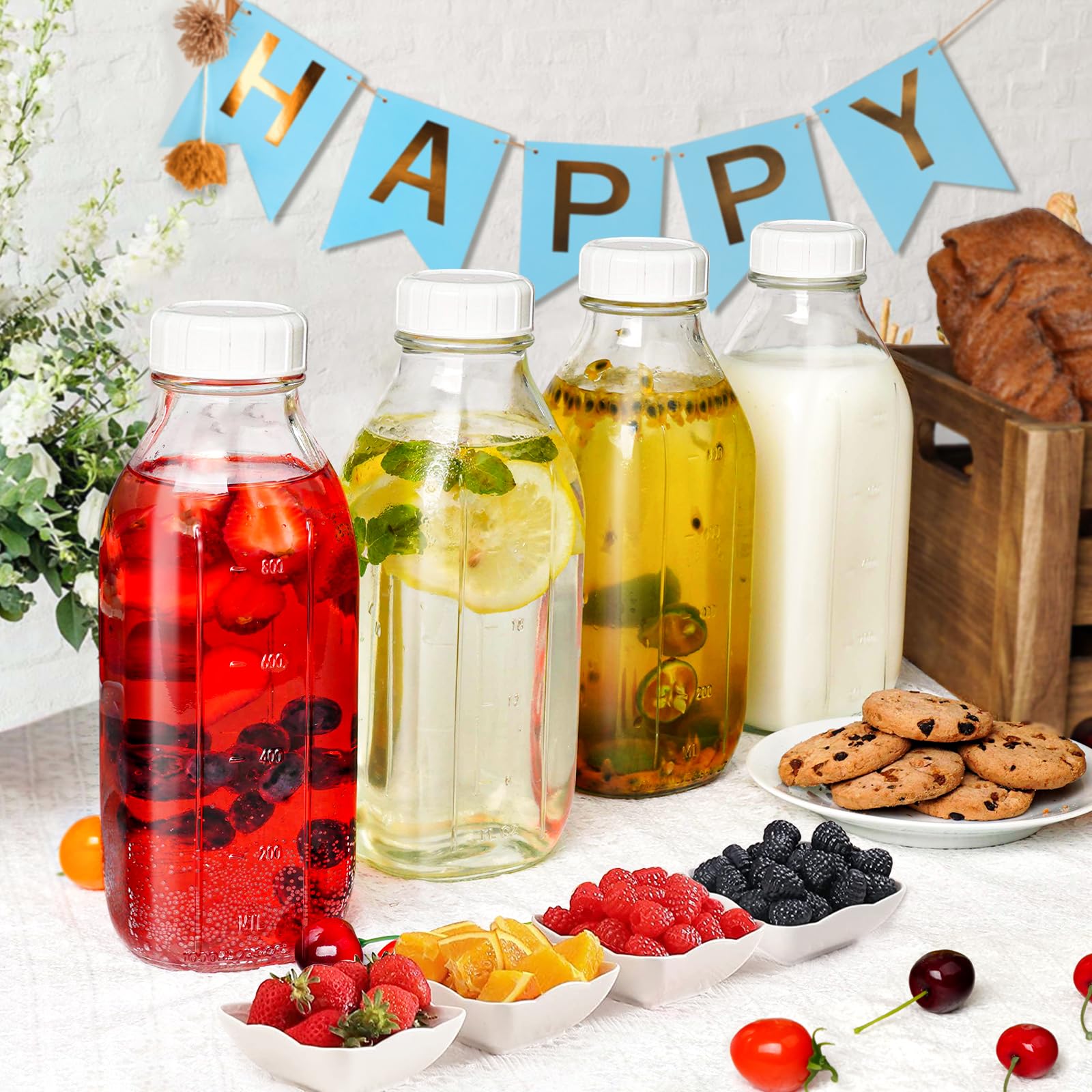 Syntic botellas con jugo demostrando uso multiusos
