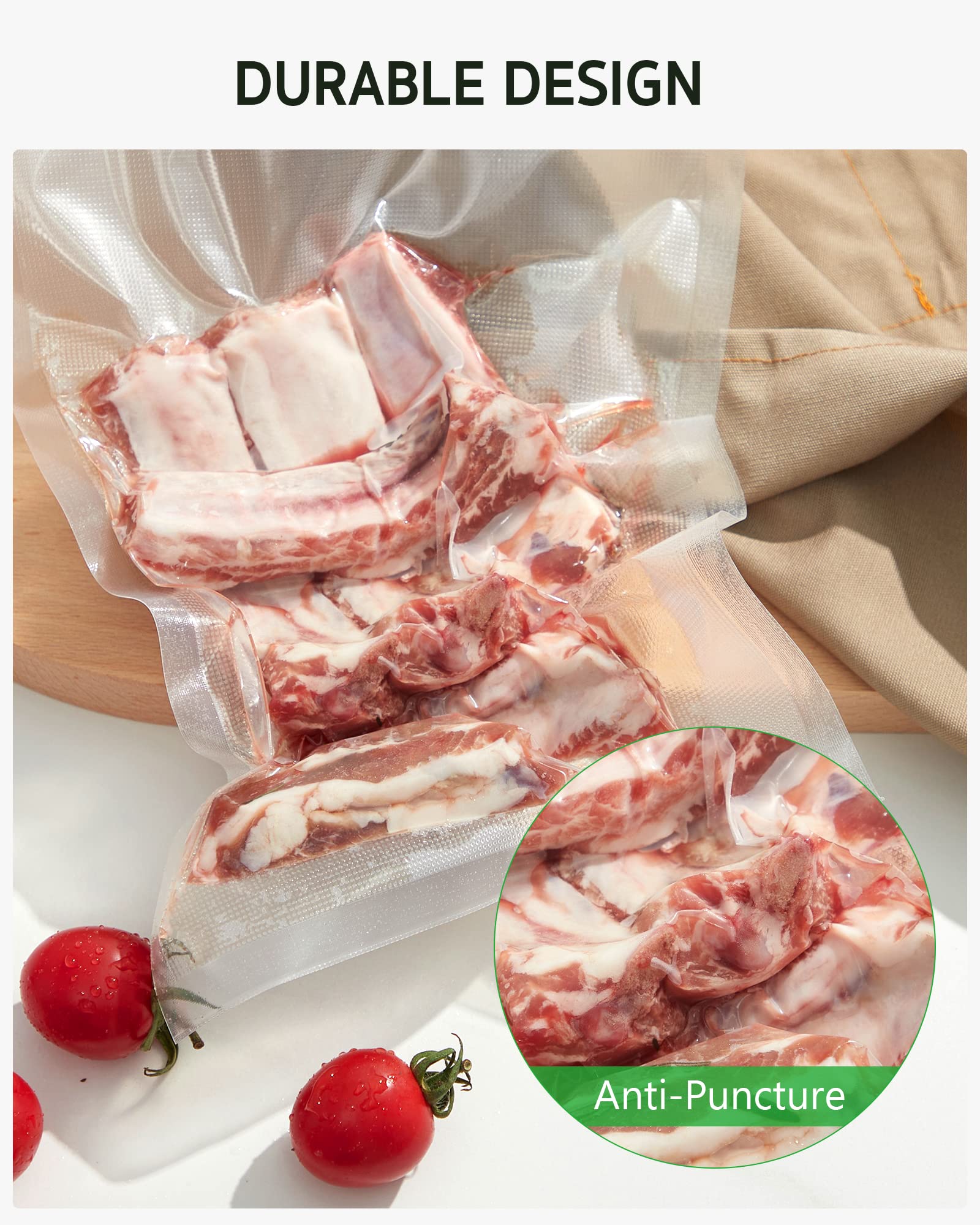 Syntus bolsa 6x10 usada en sous vide, ideal para porciones individuales