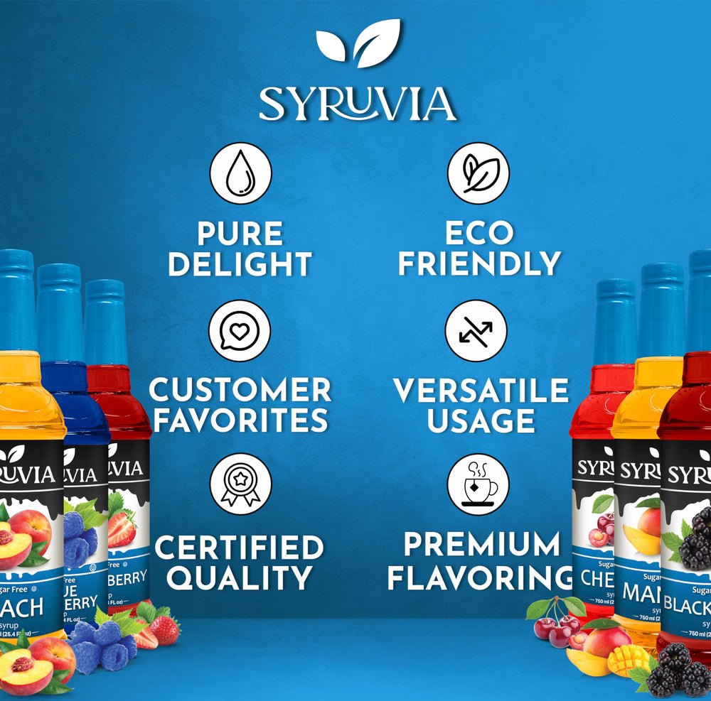 Syruvia textura del sirope en cuchara mostrando consistencia suave