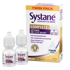 Systane frasco frontal mostrando el envase portátil y alivio inmediato