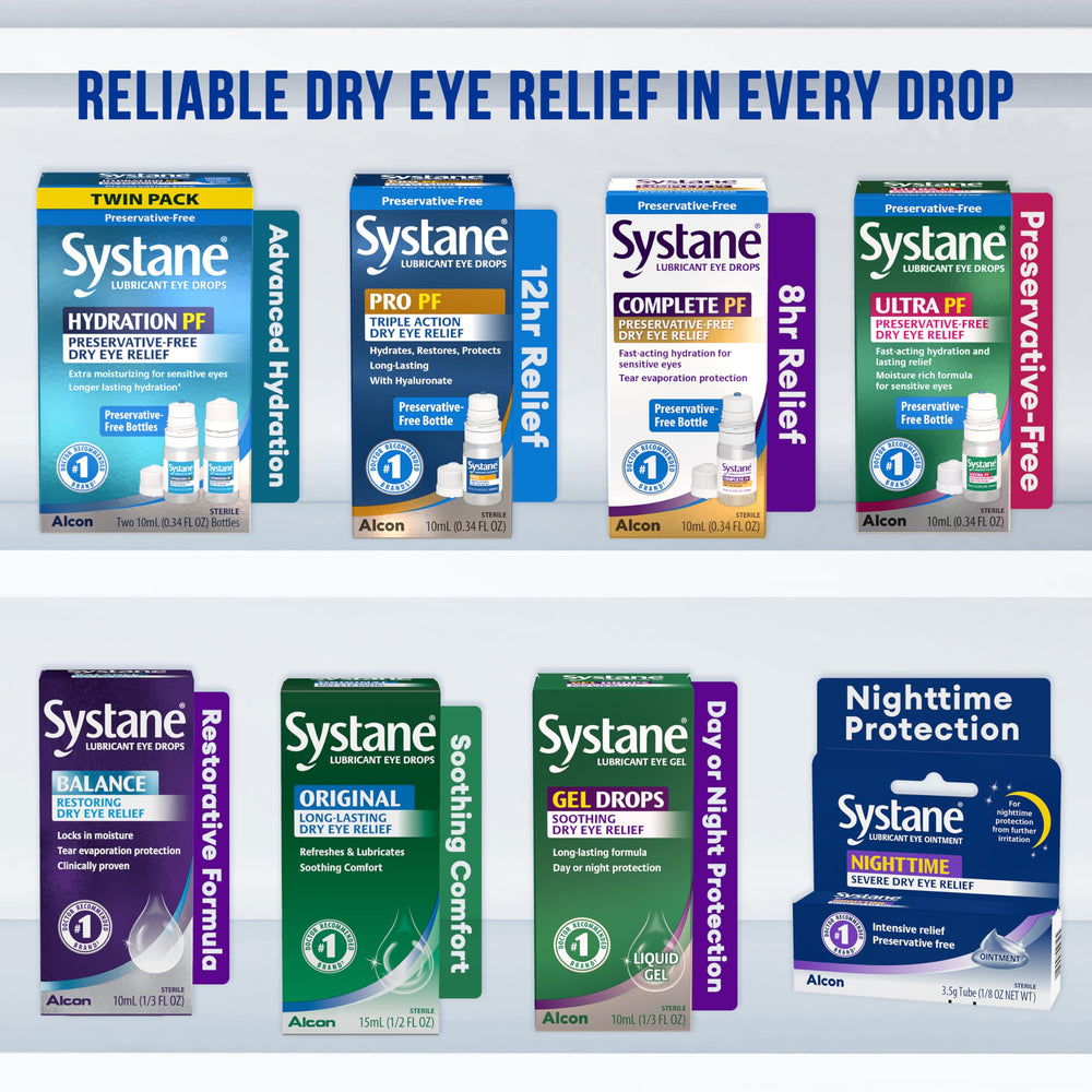 Systane aplicación en lente de contacto para alivio inmediato
