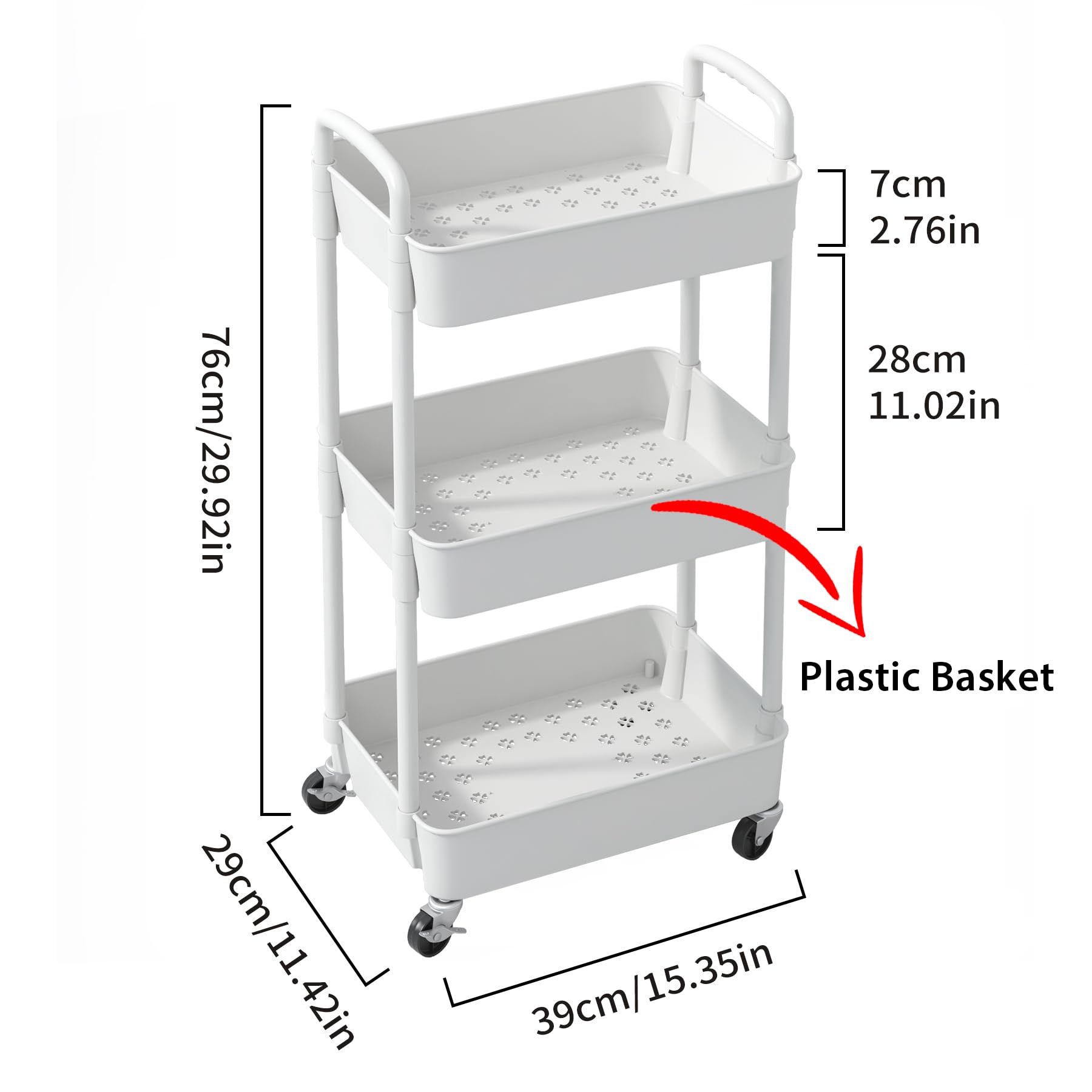 Sywhitta primer plano de estantes plásticos resistentes y fáciles de limpiar