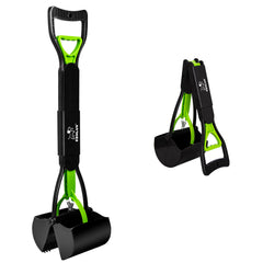 SZHLUX recogedor frontal verde mostrando forma y facilidad de uso