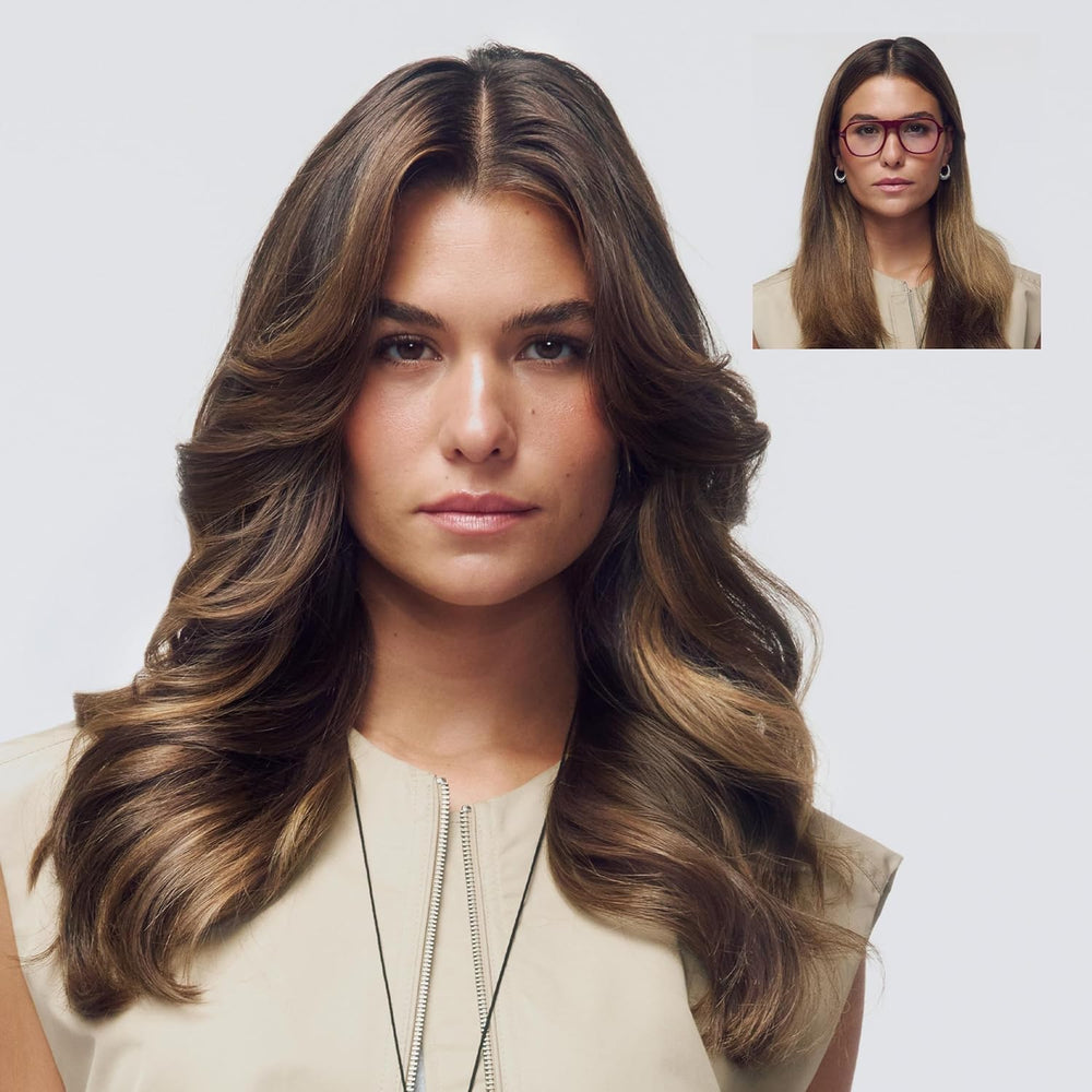 T3 comparación con cabello largo demostrando cobertura de secciones amplias