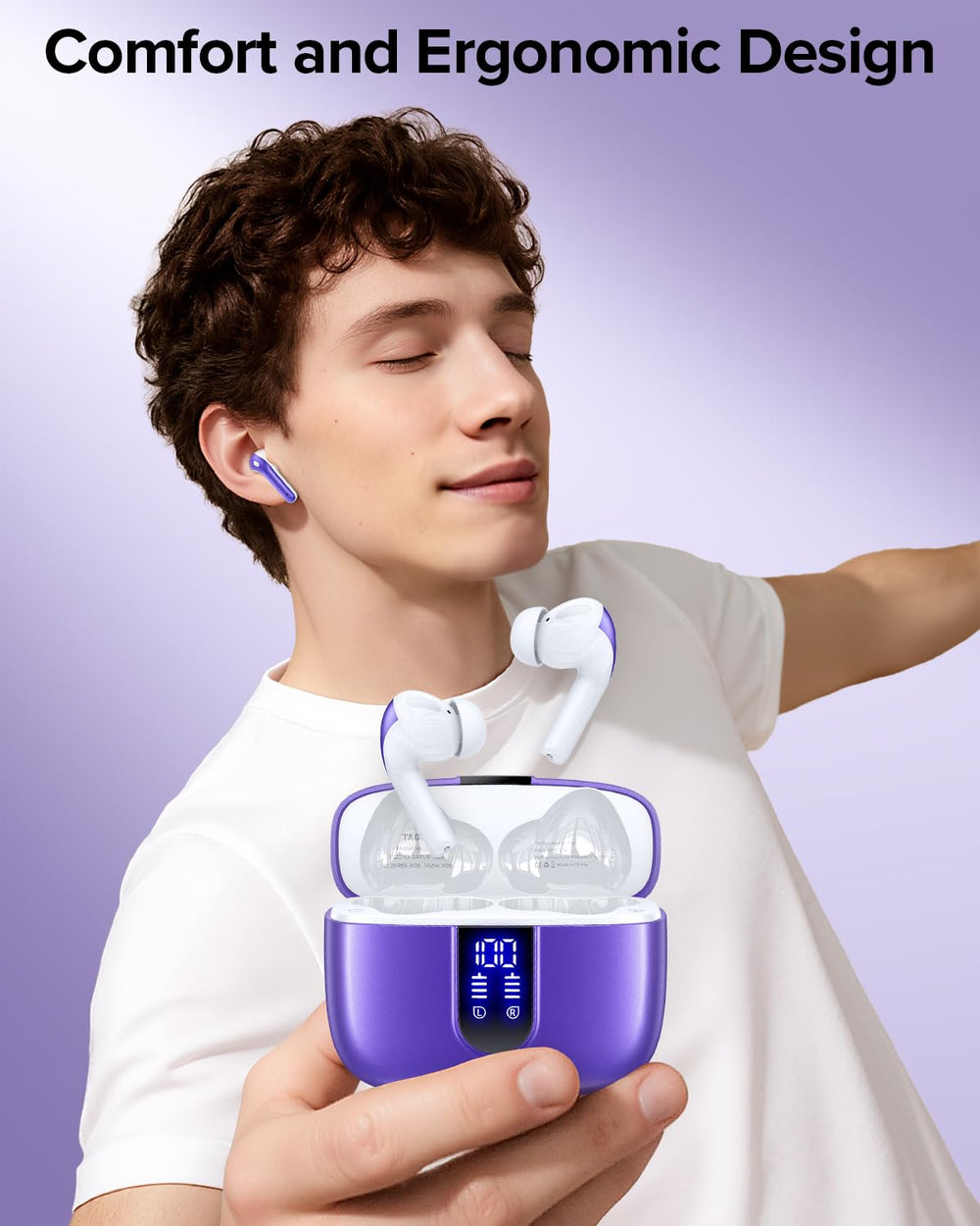 TAGRY estuche con pantalla LED indicando porcentaje de batería claramente