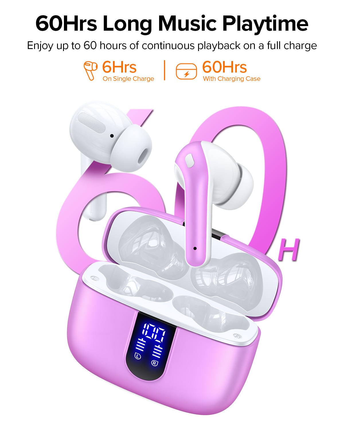 TAGRY X08 estuche con pantalla LED que muestra el porcentaje de batería claramente