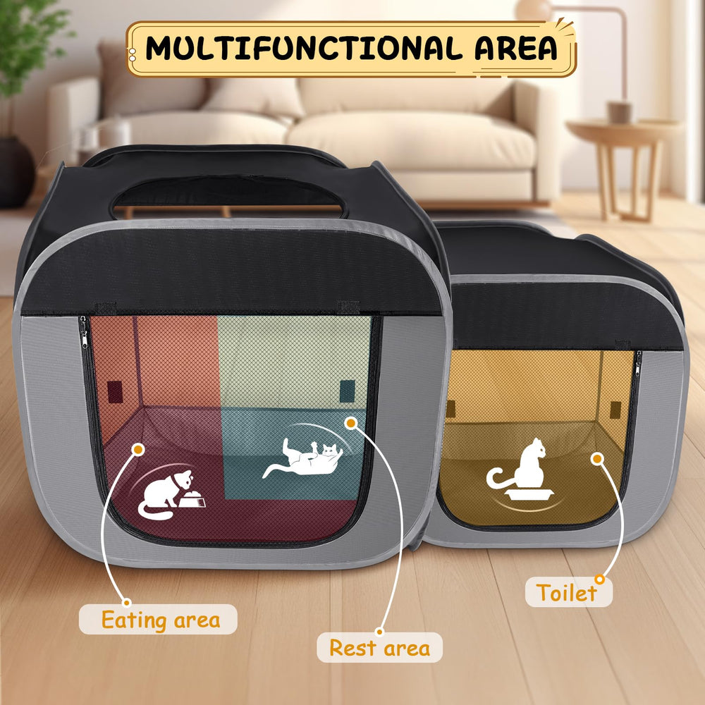 TailTastic interior con áreas separadas, organiza comida y descanso