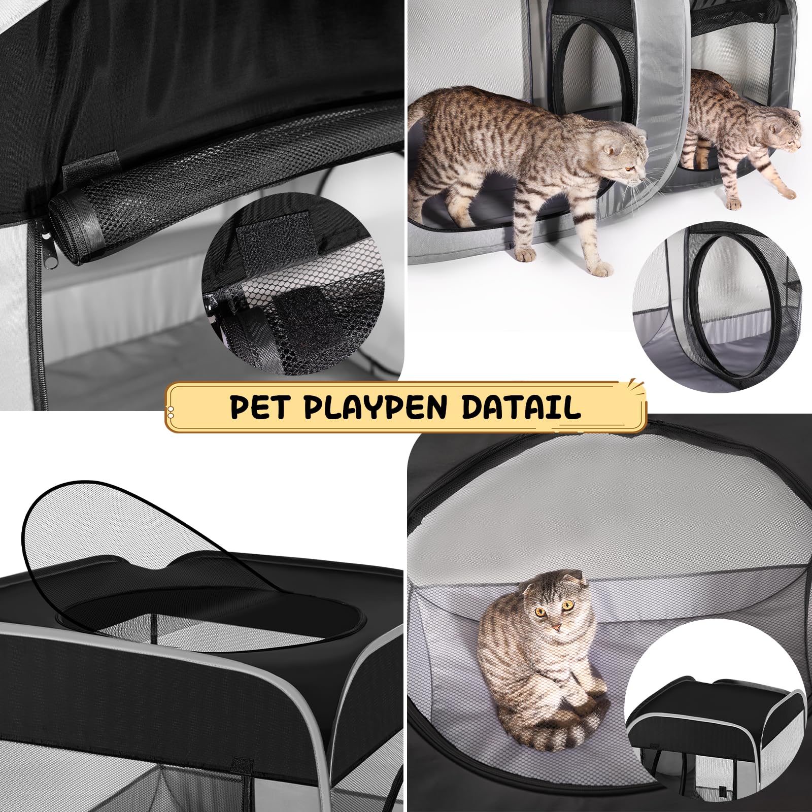 TailTastic parque plegado en bolsa, transporte y almacenamiento fácil