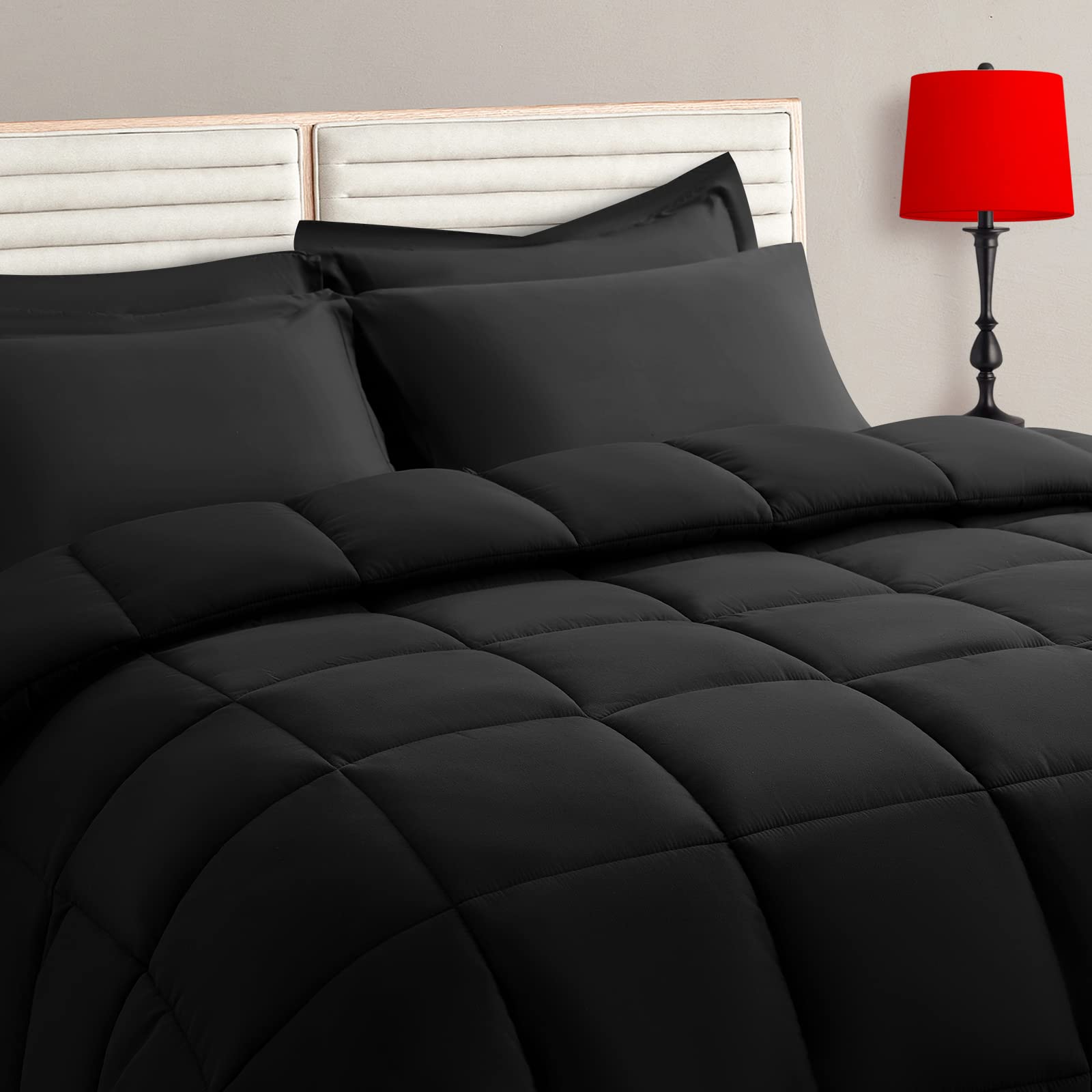TAIMIT juego frontal en cama queen mostrando estética elegante y confort