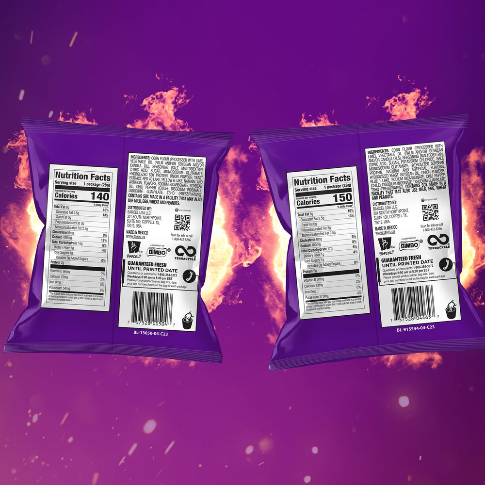 Takis en mano para comparar escala y porción práctica
