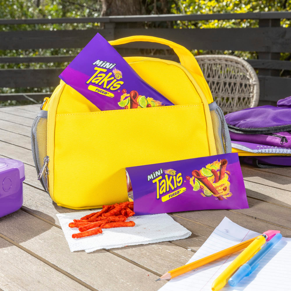 Takis mini etiqueta con información nutricional y venta individual