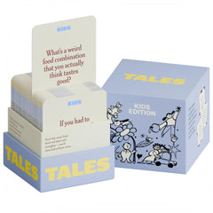 TALES vista frontal de la baraja, packaging claro y fácil de llevar