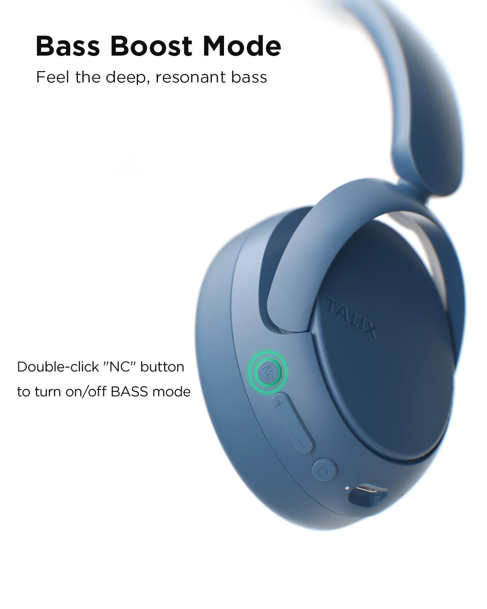TALIX H30 conectado por cable USB para escucha continua sin batería