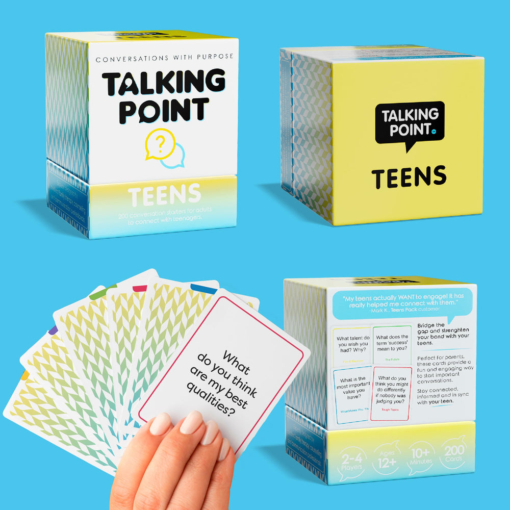 TALKING POINT CARDS tarjeta desplegada con ejemplo, ayuda a iniciar temas complejos