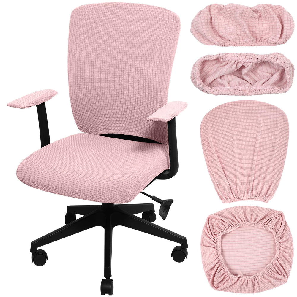 Tallew vista frontal de la funda rosa palo que renueva la silla
