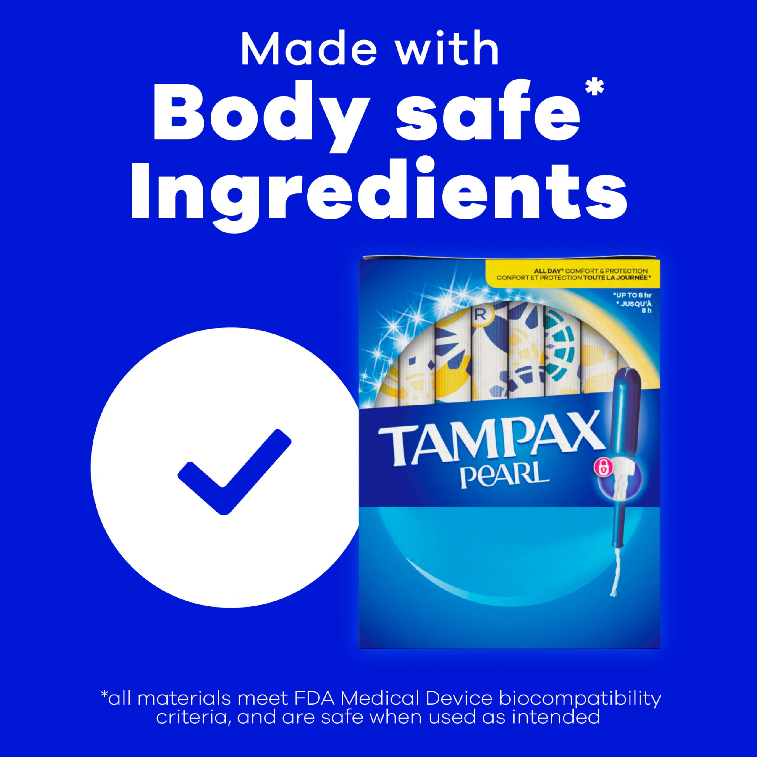 Tampax Pearl comparación de Regular y Super para elegir absorbencia