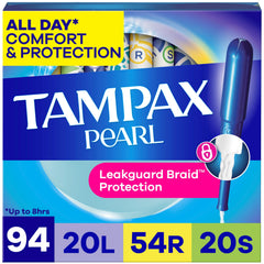 Tampax embalaje frontal mostrando el multipack y beneficios