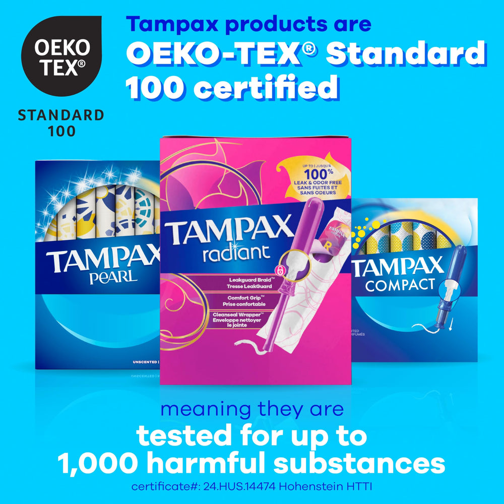 Tampax instrucciones en empaque para uso correcto y seguro