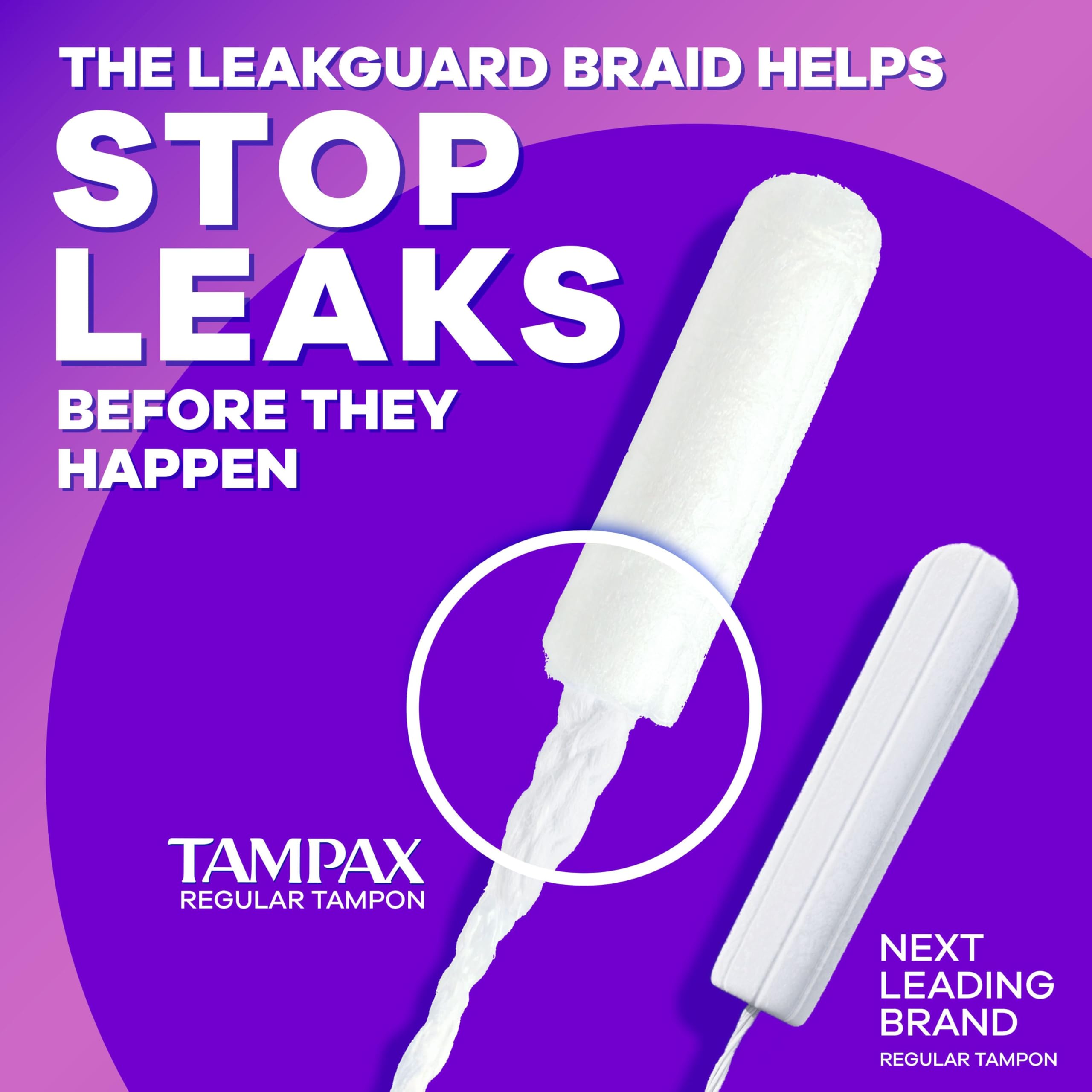 Tampax Radiant detalle de la capa suave para extracción cómoda