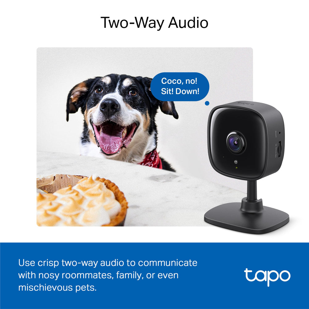 Tapo C101 mostrando transmisión en pantalla con asistente, Tapo integra domótica