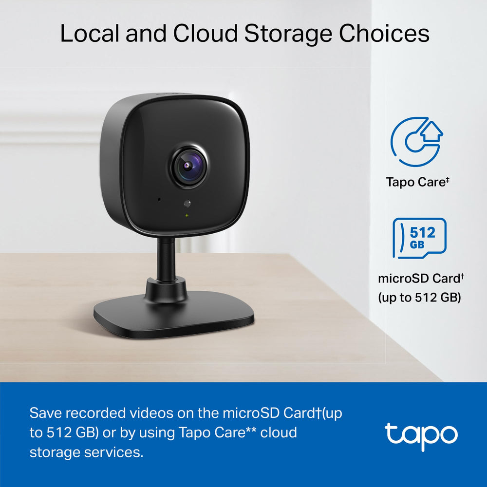 Tapo C101 instalada en estantería del salón, Tapo facilita montaje discreto