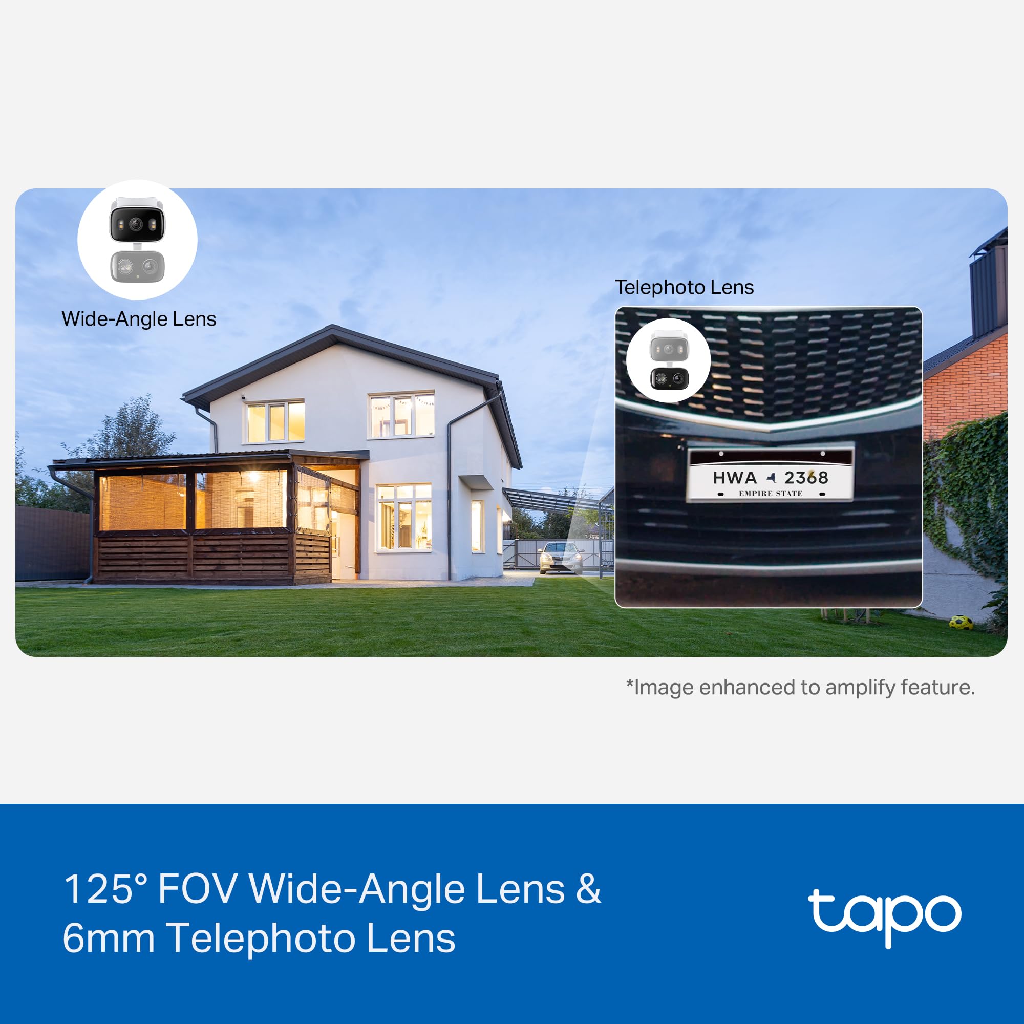Tapo C246D lente pan/tilt detalle del mecanismo para zoom preciso