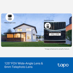 Tapo C246D lente pan/tilt detalle del mecanismo para zoom preciso