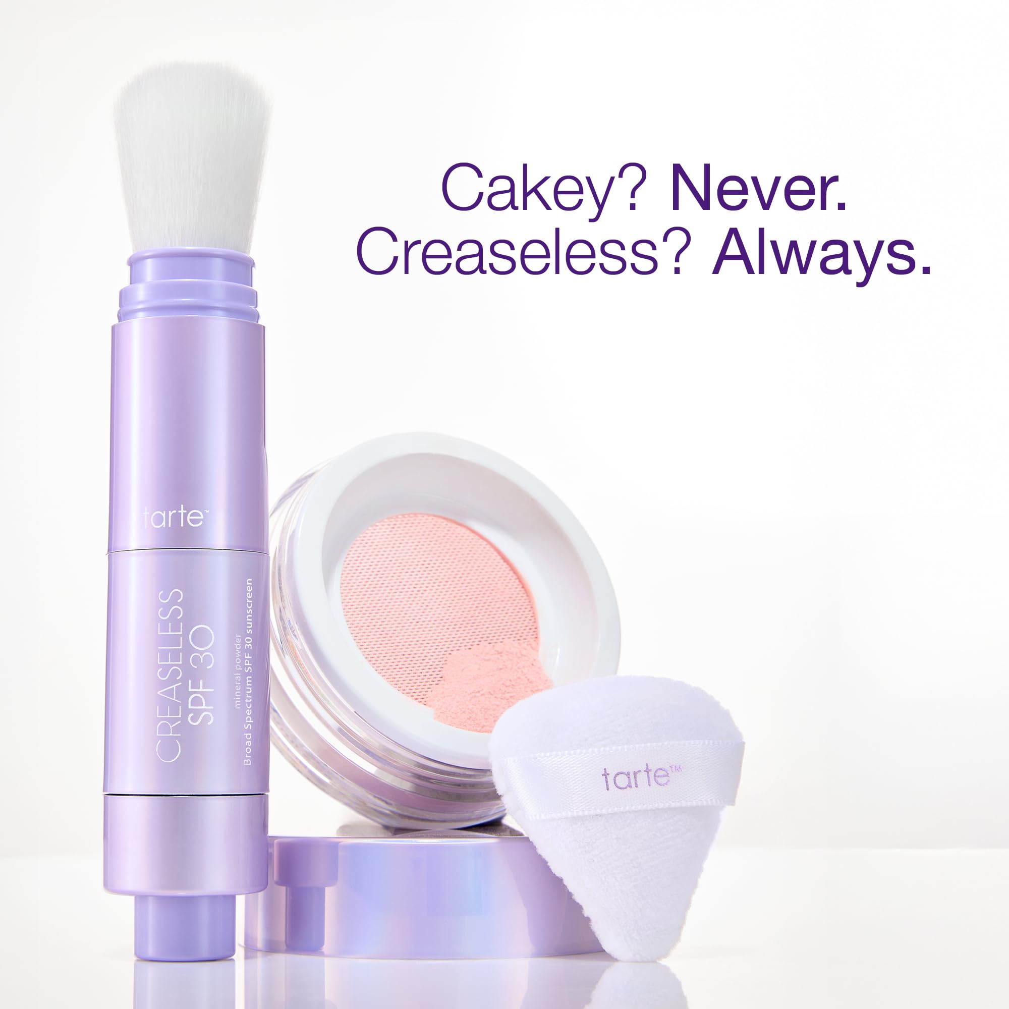 tarte creaseless uso en playa para reaplicar SPF sin alterar maquillaje