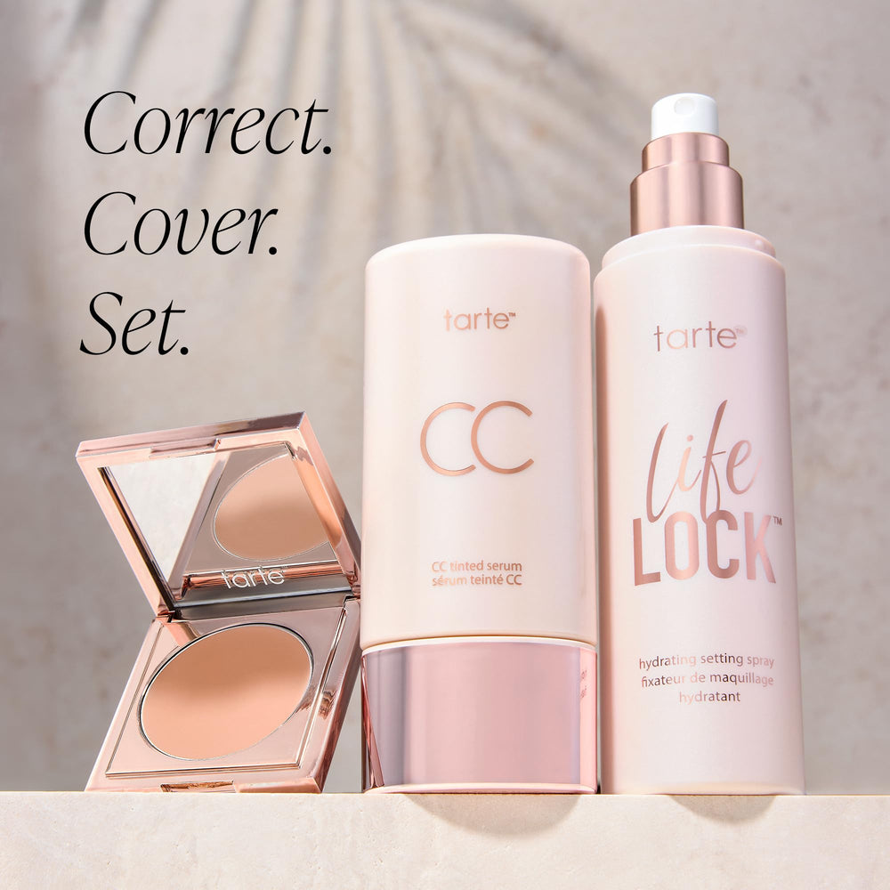 tarte producto en tocador con luz natural mostrando acabado radiante