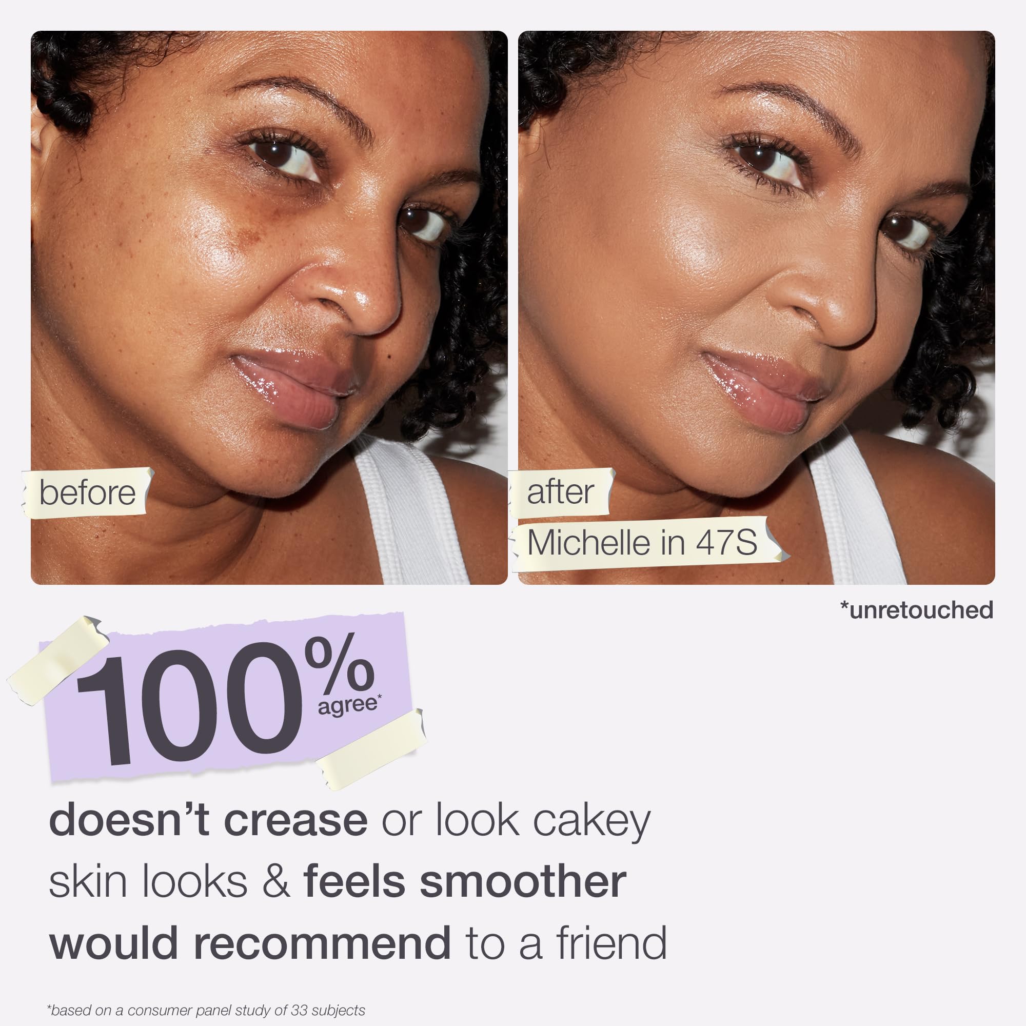 tarte corrector junto a objetos para comparar tamaño y escala