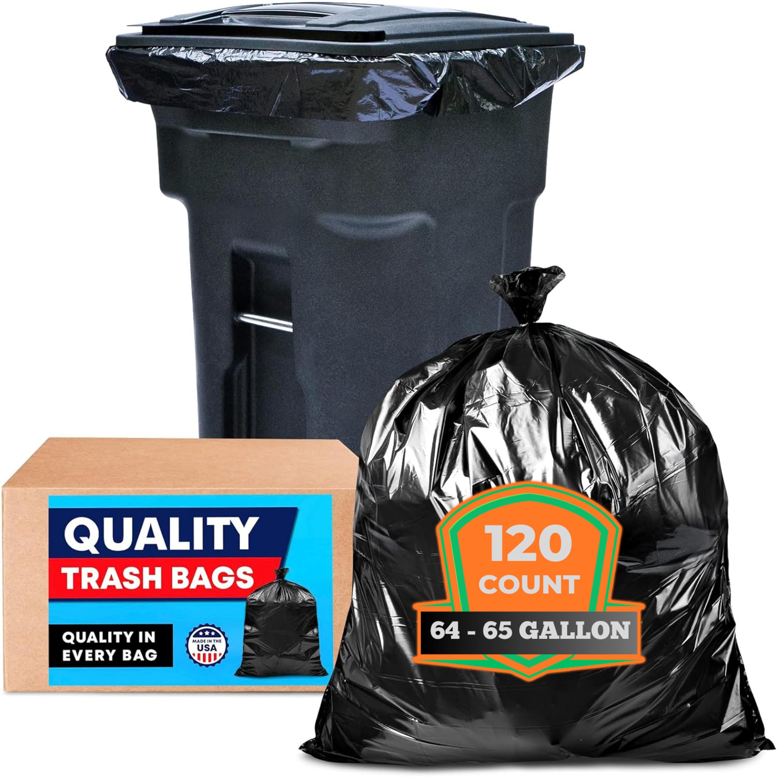 Tasker bags in event cleanup scene showing efficient large-scale waste removal