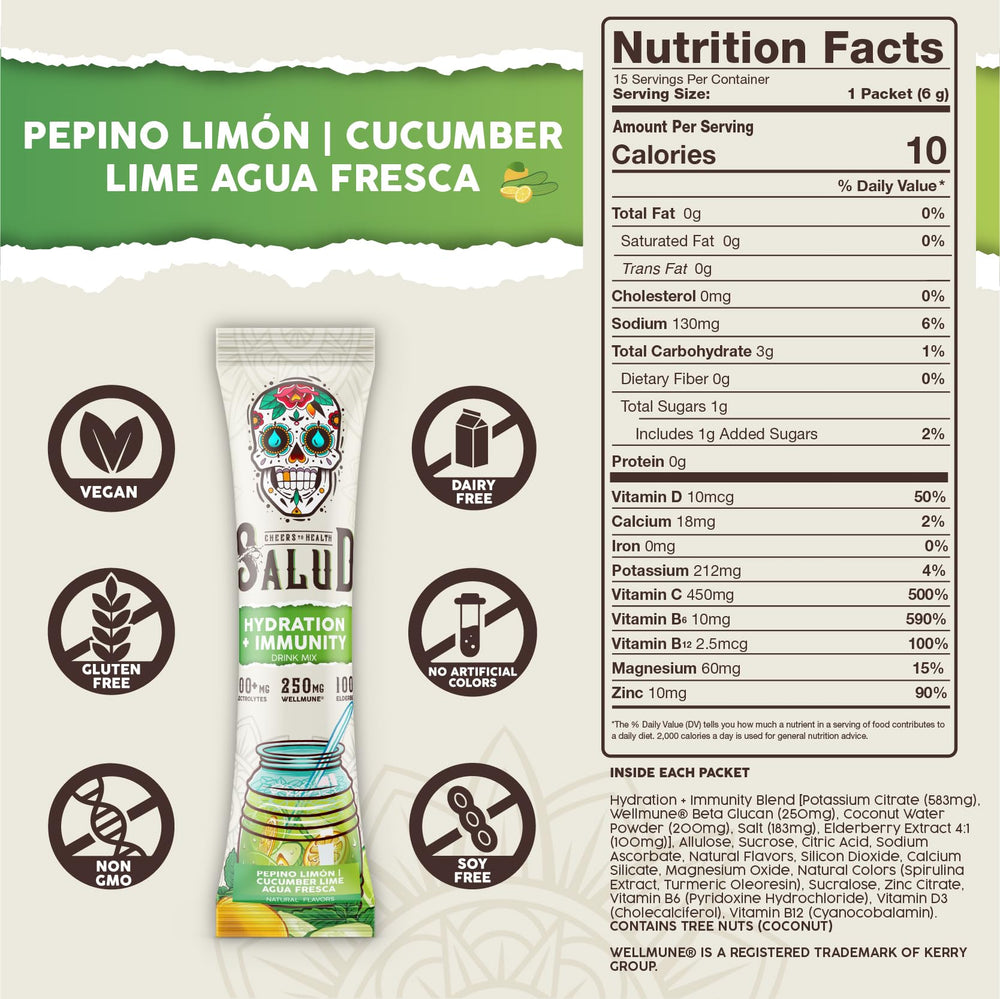 Taste Salud bebida preparada en vaso demostrando hidratación refrescante