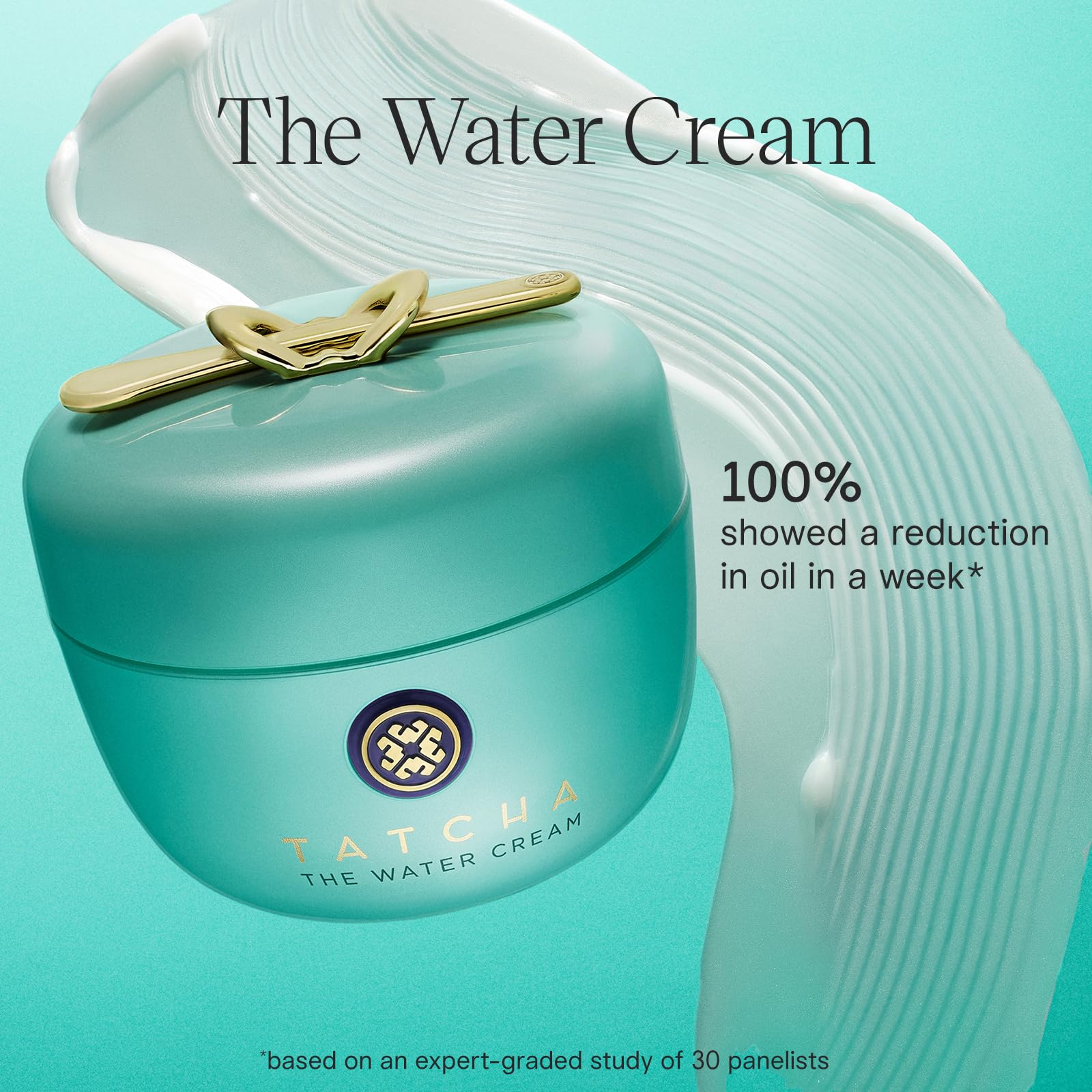 TATCHA crema aplicada en mano, hidratación inmediata sin grasa