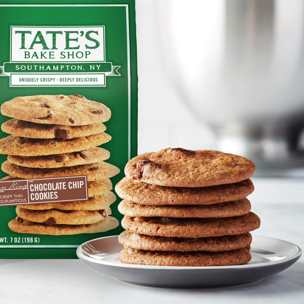 Tate's Bake Shop galletas en bandeja listas para servir en eventos