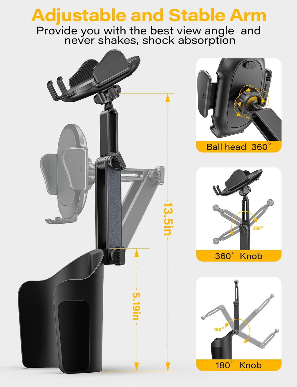 TAZENI teléfono en orientación vertical ideal para llamadas y mapas