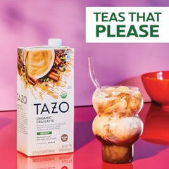 TAZO detalle de la etiqueta con ingredientes orgánicos y certificaciones visibles