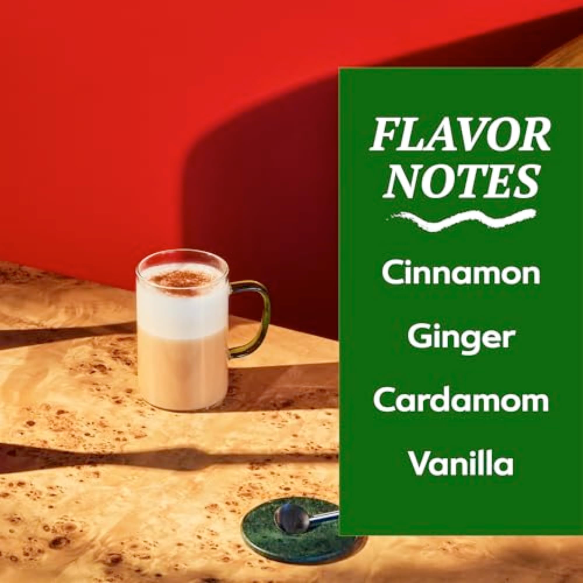TAZO primer plano de la textura y color del latte para apreciar intensidad