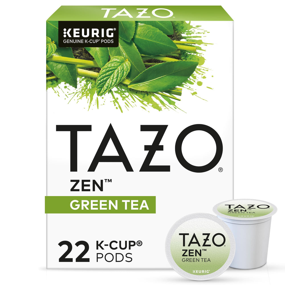 TAZO envase frontal mostrando 22 cápsulas y beneficios rápidos