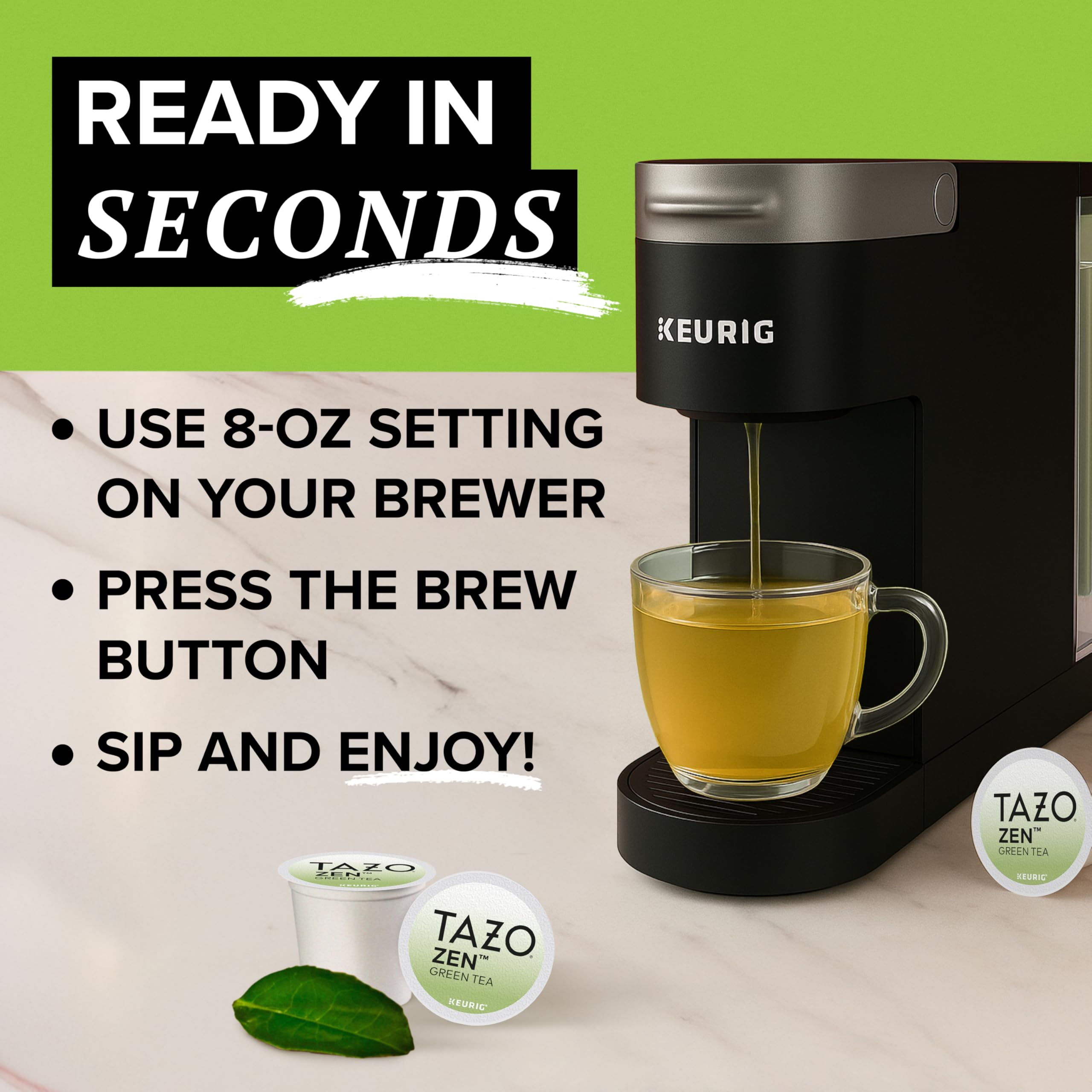 TAZO taza servida en mano listo para beber y relajarse