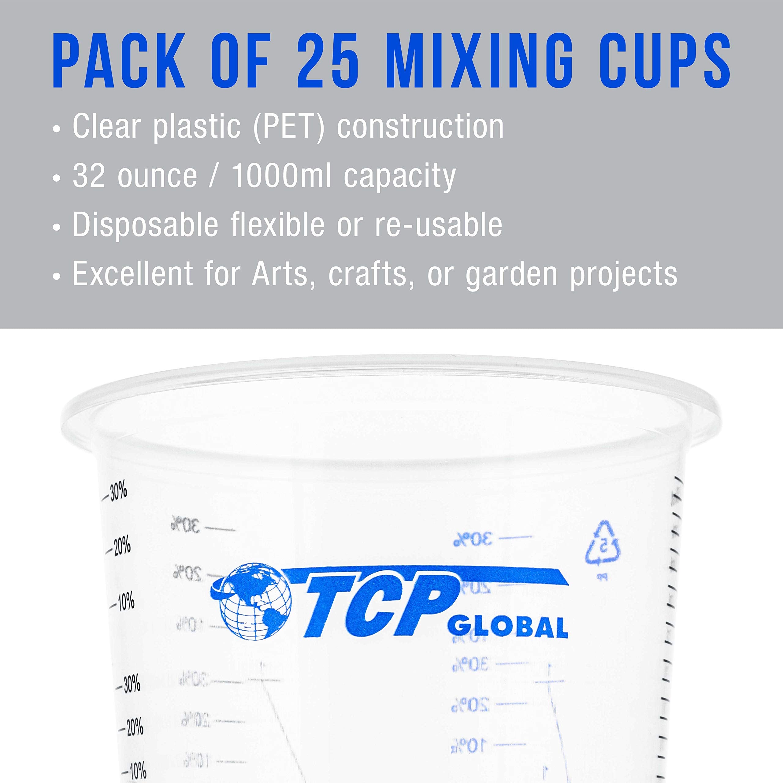 TCP Global vaso en uso vertiendo resina para mezcla controlada sin derrames